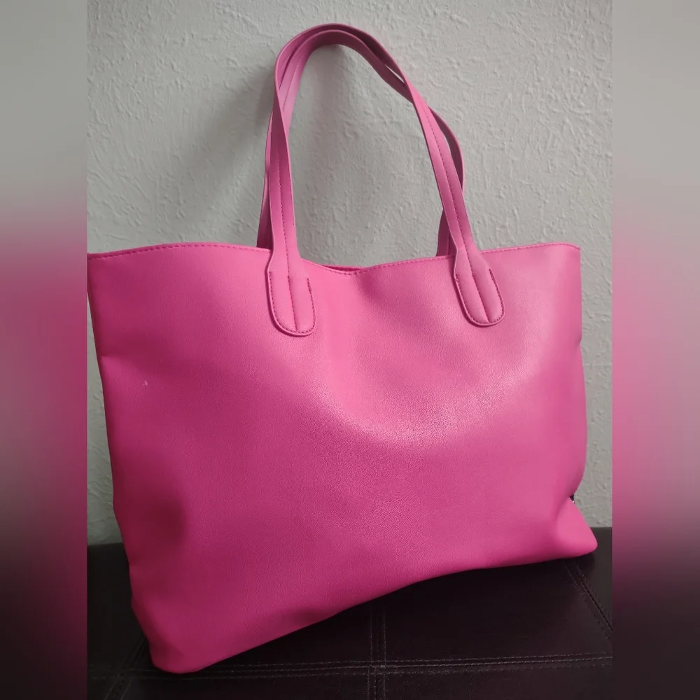 Juicy Couture Large Hot Pink & Black Sequins Shoulder Bag Tote - Picture 4 of 8